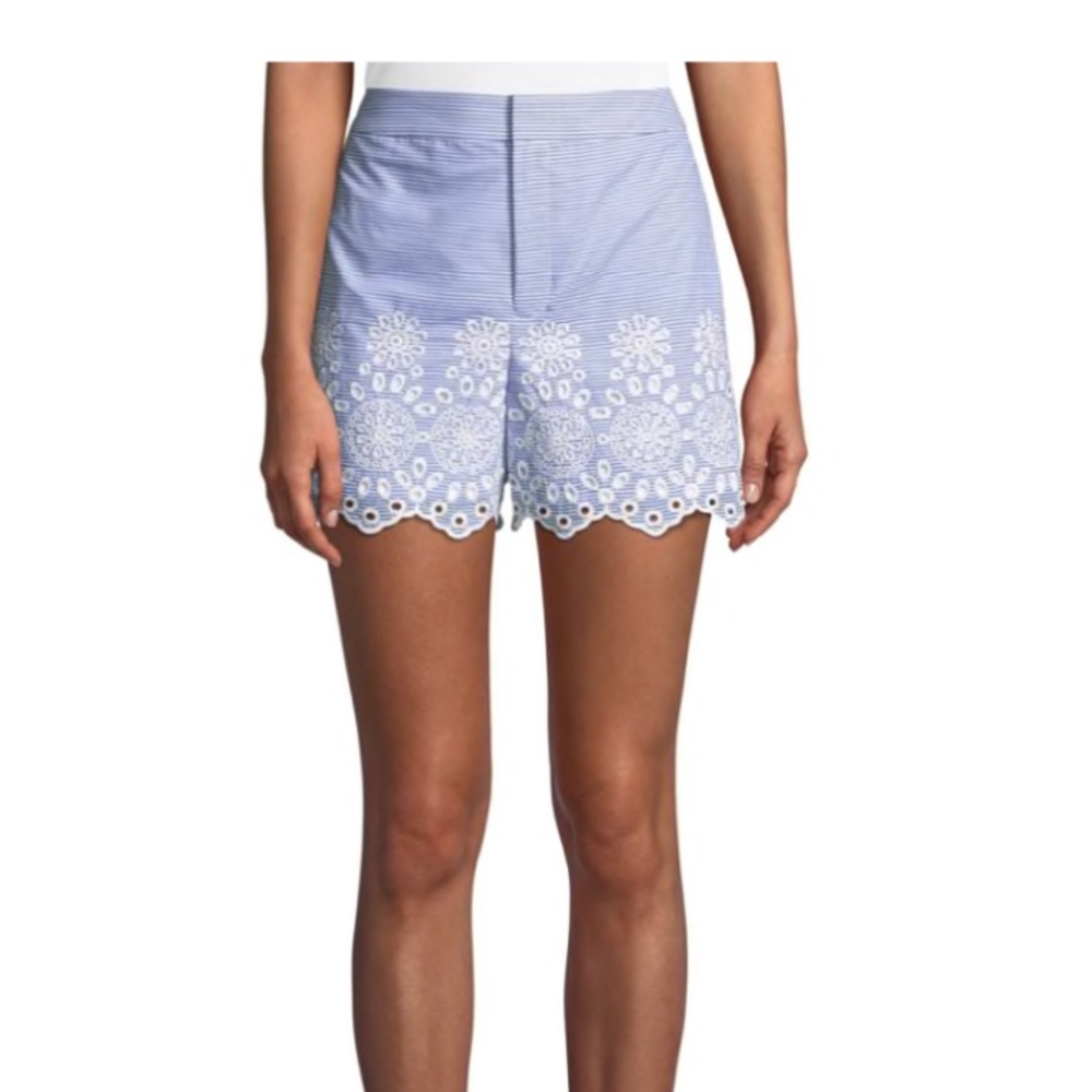Club Monaco Vannah Scalloped Floral Eyelet shorts